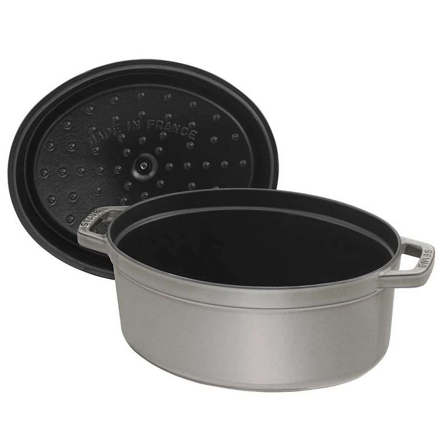 Dutch Ovens & Braisers * | Staub 7 Qt. Oval Cocotte/Dutch Oven | Graphite Grey