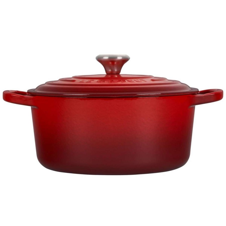 Dutch Ovens & Braisers * | Le Creuset 3.5 Qt. Round Signature Dutch Oven With Stainless Steel Knob | Cerise/Cherry Red