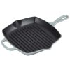 Grill Pans & Griddles * | Le Creuset 10.25 Signature Square Grill Skillet | Sea Salt