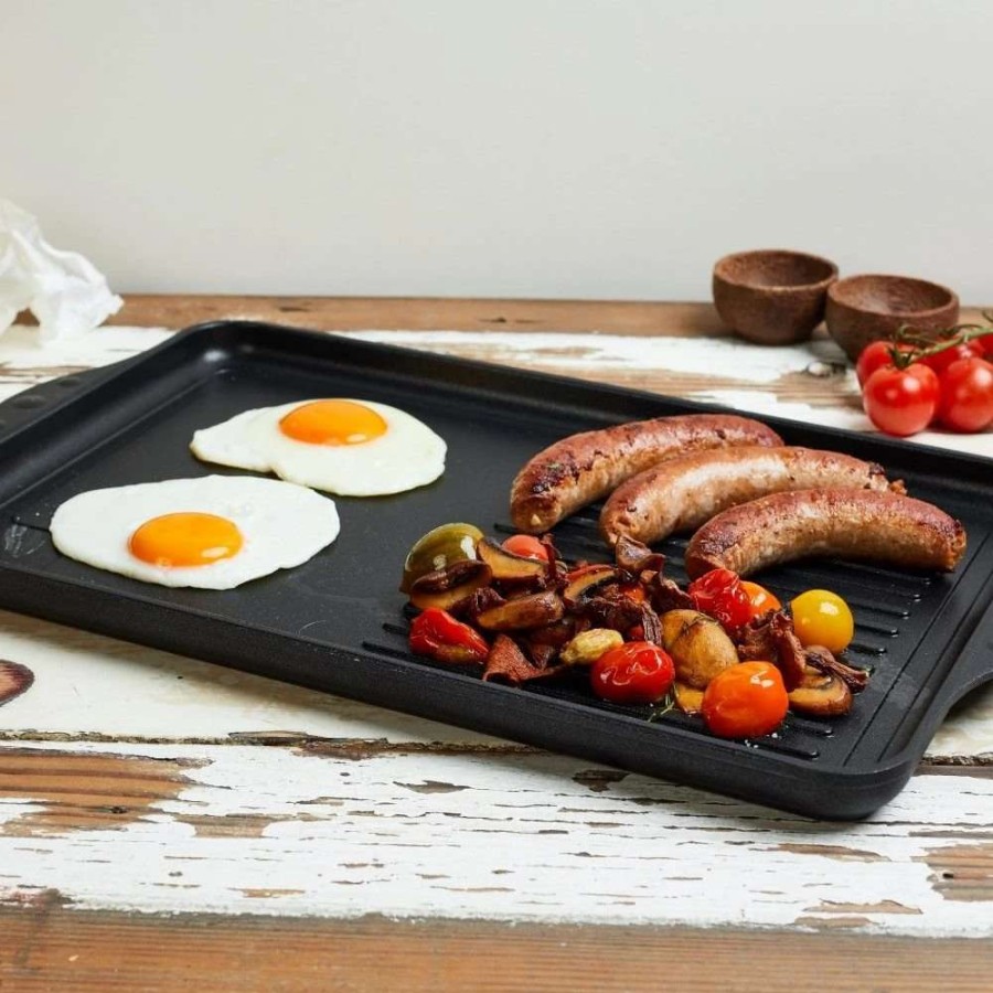 Grill Pans & Griddles * | Swiss Diamond | Xd Double Burner Grill/Griddle Combo 17 X 11