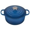 Dutch Ovens & Braisers * | Le Creuset 4.5 Qt. Round Signature Dutch Oven With Stainless Steel Knob | Marseille Blue