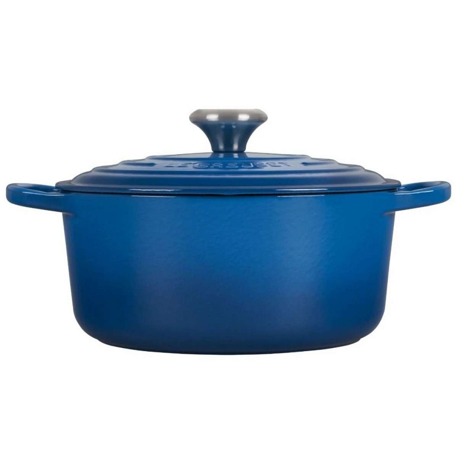 Dutch Ovens & Braisers * | Le Creuset 4.5 Qt. Round Signature Dutch Oven With Stainless Steel Knob | Marseille Blue