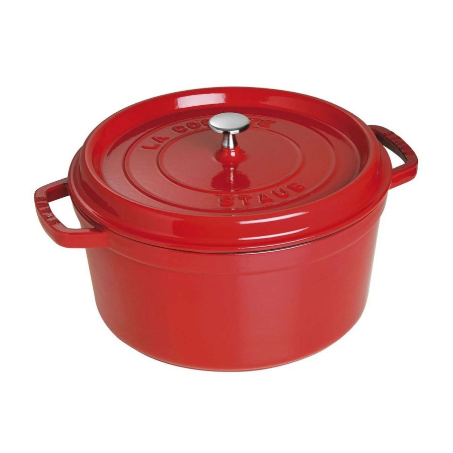 Dutch Ovens & Braisers * | Staub 7 Qt. Round Cocotte/Dutch Oven | Cherry Red