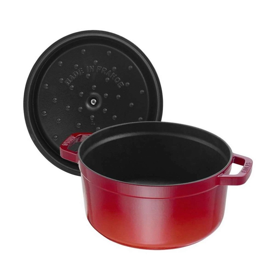 Dutch Ovens & Braisers * | Staub 7 Qt. Round Cocotte/Dutch Oven | Cherry Red