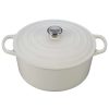 Dutch Ovens & Braisers * | Le Creuset 9 Qt. Round Signature Dutch Oven With Stainless Steel Knob | White