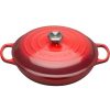 Dutch Ovens & Braisers * | Le Creuset 3.5 Qt. Signature Enameled Cast Iron Braiser With Stainless Steel Knob | Cerise/Cherry Red