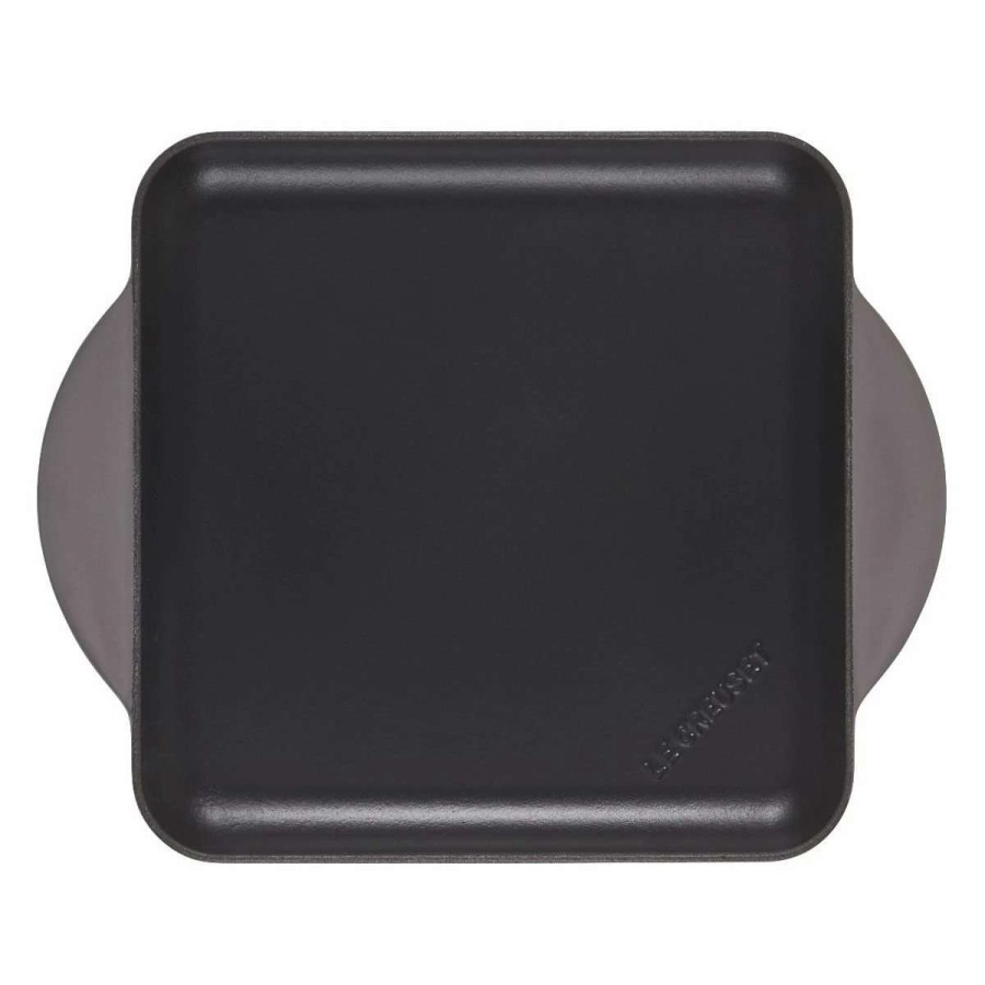 Grill Pans & Griddles * | Le Creuset 9.5 Square Signature Enameled Cast Iron Griddle Pan | Oyster Grey