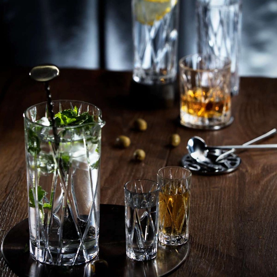 Barware * | Orrefors Kosta Boda Orrefors City Shot Glasses, Pair