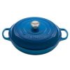 Dutch Ovens & Braisers * | Le Creuset 5 Qt. Signature Enameled Cast Iron Braiser With Stainless Steel Knob | Marseille Blue