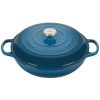 Dutch Ovens & Braisers * | Le Creuset 5 Qt. Signature Braiser With Stainless Steel Knob | Deep Teal