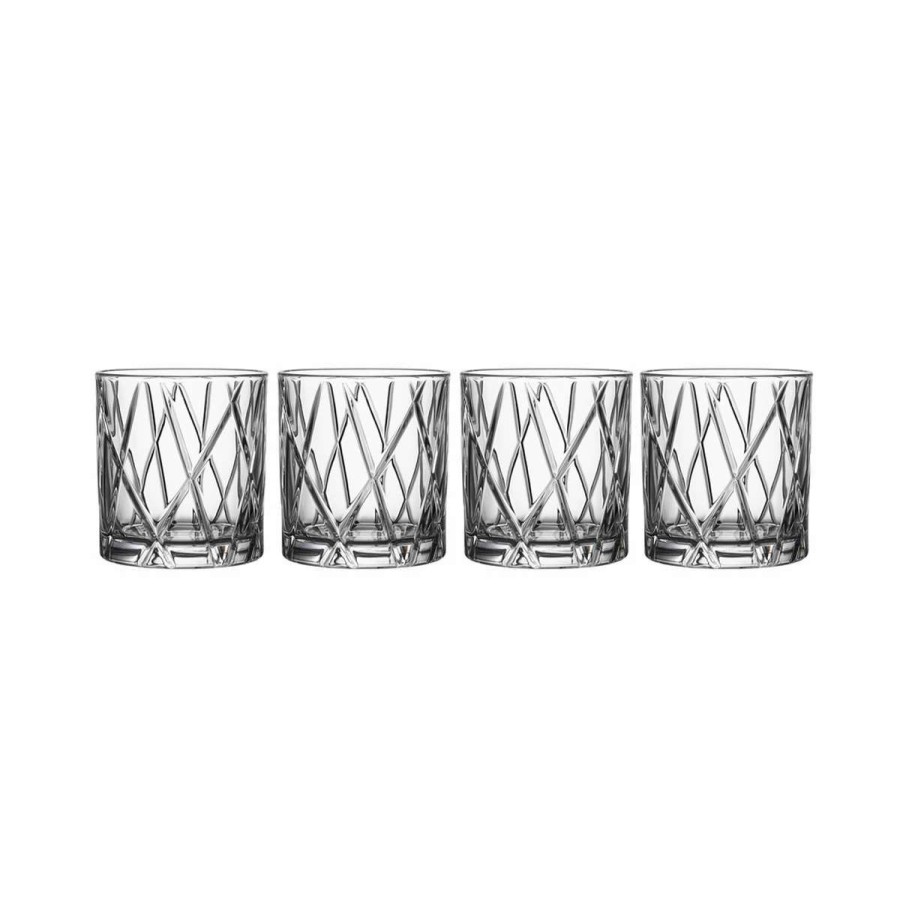 Barware * | Orrefors Kosta Boda Orrefors Crystal, City Dof Tumbler, Set Of Four